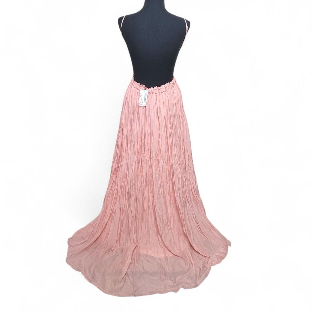 Papaya Maxi Dress Women's Large Pink Crochet Lace Bohemian Sleeveless Summer NWT - Picture 2 of 9